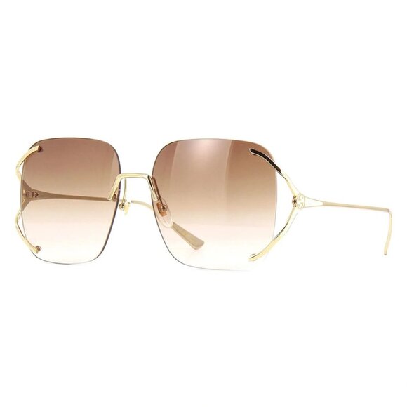 NWT GUCCI SUNGLASSES WOMEN GOLD EYEWEAR GUCCI